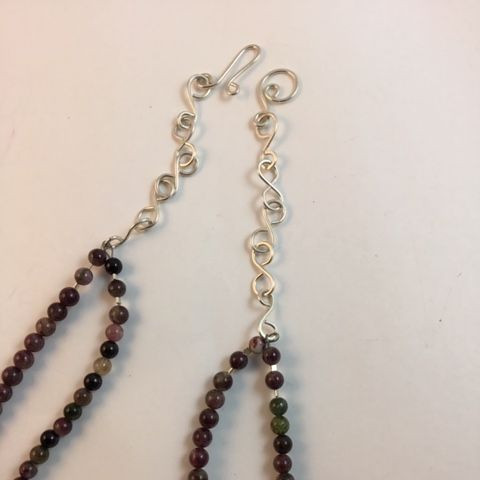 Karen Meador, Ph.D.'s When I Run Out of Beads - , Wire Jewelry Design, Making Chain, Chain Making , Loops, Wire Loop, Wrapped Wire Loop, Design, wire links